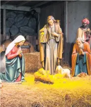  ??  ?? TRADITIONA­L Nativity scenes are a festive favourite