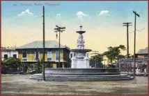  ??  ?? The Carriedo fountain at the turn of the century was a prominent landmark north of Malacañang.