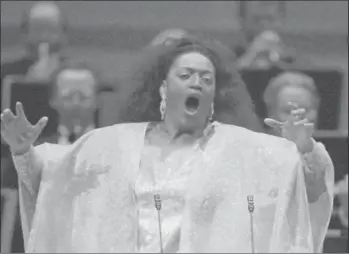  ?? OSAMU HONDA/AP ?? Opera star Jessye Norman, seen performing at Carnegie Hall in this March 1993 file photo, was one of the most celebrated opera singers of her era. She died Sept. 30 at a hospital in New York City.