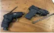  ??  ?? TWO suspects have been arrested in Kraaifonte­in for being in possession of zip guns, or homemade firearms.