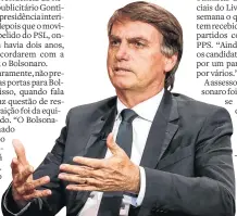  ?? CHRISTOPHE­R GOODNEY/BLOOMBERG–12/8/2017 ?? Mudança. Bolsonaro vai disputar o Planalto pelo PSL