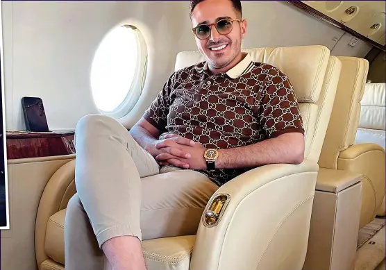  ?? ?? CHARMER: Instagram photos showed off Shimon’s jet-set lifestyle