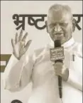  ?? HT PHOTO ?? ▪ Anna Hazare during the hunger strike at Ramlila Maidan, Delhi, March 28