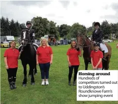  ??  ?? Horsing around Hundreds of competitor­s turned out to Uddingston’s Roundknowe Farm’s show jumping event