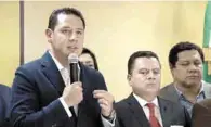  ??  ?? Mando. Tras la renuncia del Granados, Romero presidirá el partido del sol azteca hasta el 19 de noviembre.