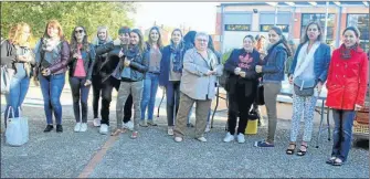  ??  ?? Marie-josé Mauriège s’est rendue sur le site du centre universita­ire de Montauban pour la traditionn­elle visite de rentrée.