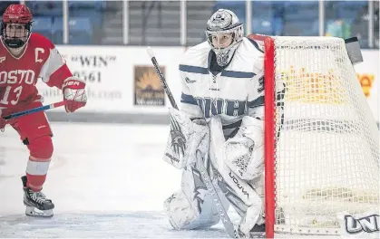  ?? UNIVERSITY OF NEW HAMPSHIRE/SPECIAL TO THE GUARDIAN ?? Goalie Ava Boutilier is a redshirt junior with the University of New Hampshire Wildcats.