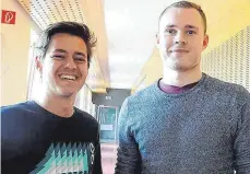  ?? FOTO: DHBW ?? Tobias Meßmer und Timo Scheitler haben ein App mit CO2-Rechner entwickelt.