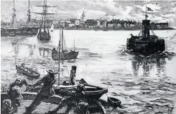  ??  ?? Portsmouth Harbour in the late 19th century