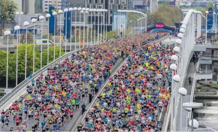  ?? BILD: SN/GEPA ?? Der Vienna City Marathon am 24. April stand unter besonderer Beobachtun­g des Verfassung­sschutzes.