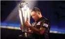 ?? Photograph: Adam Davy/PA ?? ‘Winning the title without fans was strange’ – Gerwyn Price won the PDC world title behind closed doors in January.