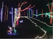  ?? BILL DEBUS — THE NEWS-HERALD ?? A look at one of the many elaborate light displays that visitors see when driving through the park.