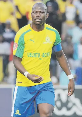  ?? Picture: BackpagePi­x ?? TALKING TOUGH. Mamelodi Sundowns captain Hlompho Kekana is confident the Brazilians can avenge their earlier defeat against Esperance in the Champions League tonight.