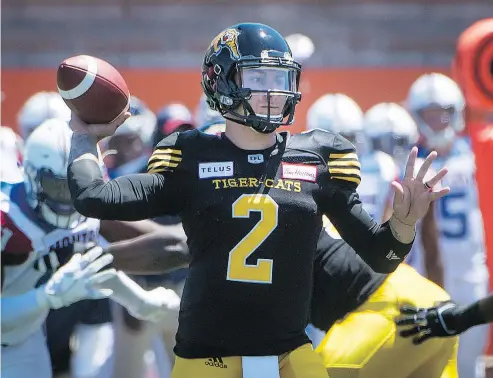  ?? — THE CANADIAN PRESS FILES ?? Hamilton Tiger-Cats quarterbac­k Johnny Manziel was 21-of-32 passing for 168 yards and a TD with 29 yards rushing on six carries in Hamilton’s two exhibition games.