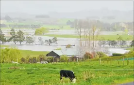  ?? PHOTO: CLINTON LLEWELLYN ?? CHB resembled the land of a thousand lakes — the view of flooded farmland looking south from Porangahau Rd.