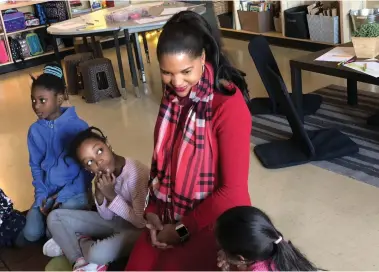  ?? SUPPLIED ?? Mante Molepo, OCSB’s equity and diversity advisor, during a visit to St. Brother André Catholic School.