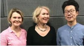  ?? FOTO: RSO ?? Maria Puusaari, Eeva Rysä och Yuki Koyama planerade RSO:s kammarmusi­kfestival med ekon från öst.