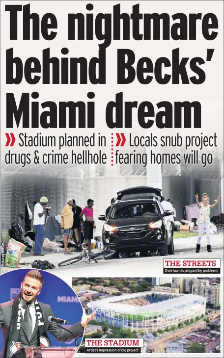  ??  ?? Artist’s impression of big project Overtown is plagued by problems