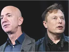  ?? ?? Elon Musk and Jeff Bezos