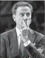  ?? AP file photo ?? Despite NCAA sanctions, Louisville Coach Rick Pitino said he plans to lead the Cardinals to “multiple championsh­ips, not just one.”