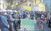  ?? DEEPAK SANSTA/HT ?? HP chief minister Jai Ram Thakur flags off a cycle rally in Shimla on Monday.