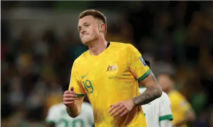  ?? Jonathan DiMaggio/Getty Images ?? Harry Souttar says the Socceroos must keep their concentrat­ion in their World Cup qualifying game against Palestine. Photograph: