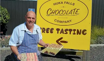  ?? STEPH RANGI/STUFF ?? Paul Masters has opened up the Huka Falls Chocolate Company in Taupo¯ .