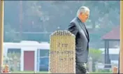  ?? PTI ?? US secretary of state Rex Tillerson at Gandhi Smriti in Delhi.