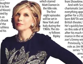  ??  ?? Christine Baranski star of “The Good Fight”