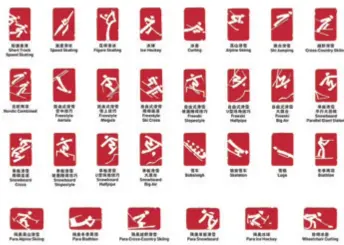  ?? ?? Pictograms of the Beijing 2022 Games