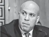  ?? H. DARR BEISER, USA TODAY ?? Sen. Cory Booker, DN.J., is among those supporting a measure pending in the Senate that would reduce mandatory sentences for drug offenses.