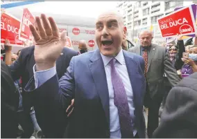  ?? ?? Ontario Liberal Leader Steven Del Duca, seen Monday in Toronto, remained in the GTA on Tuesday promoting policies for work-life balance FRANK GUNN/THE CANADIAN PRESS FILES