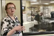  ?? GILLIAN FLACCUS — THE ASSOCIATED PRESS FILE ?? Clackamas County Elections Clerk Sherry Hall speaks at her office in Oregon City, Ore.