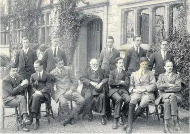  ??  ?? Friars school boys with master 1914. AllPhotos sent in by Annwen Jones