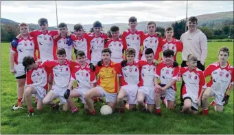  ??  ?? The Tinahely team who defeated Aughrim in the Under-15 ‘C’ football final in Askinagap.