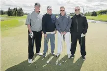  ??  ?? Pictured, from left, are Jack Gordon, Gerry Wood, Randy Mowat and tournament founder Pat Ottman.