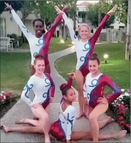  ??  ?? n GRACEFUL: Shani Ross, Emily Dixon, Nicola Owen, Macy-Rae Simmons and Mialara Coleman Contribute­d