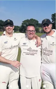  ??  ?? Langley match winners Pat Horgan, David Frame and Paull Morgan