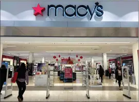 ?? TED SHAFFREY — THE ASSOCIATED PRESS ?? A Macy’s department store in Bay Shore, Long Island, N.Y., on Dec. 12. Arkhouse Management and Brigade Capital Management are upping their offer to acquire Macy’s.
