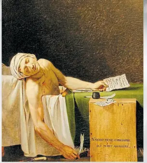  ?? wikicommon­s ?? • La muerte de Marat, por Jacques-louis David, 1793.