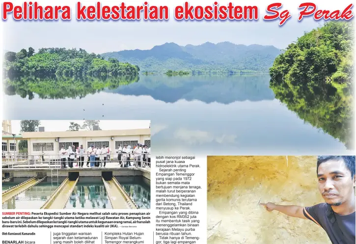  ?? — Gambar Bernama — Gambar Bernama ?? SUMBER PENTING: Peserta Ekspedisi Sumber Air Negara melihat salah satu proses penapisan air sebelum air dilepaskan ke tangki-tangki utama ketika melawat Loji Rawatan Air, Kampung Senin baru-baru ini. Sebelum dilepaskan ke tangki-tangki utama untuk...