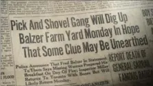  ?? PETER LEE, RECORD STAFF ?? The circumstan­ces of Mary Balzer’s death in 1929 remain a mystery.