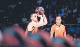  ??  ?? Mat Thomas. El alero del Valencia Basket se llevó el concurso de triples 2018