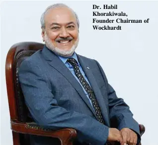  ??  ?? Dr. Habil Khorakiwal­a, Founder Chairman of Wockhardt