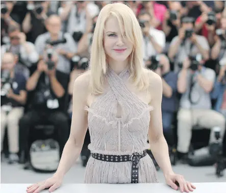  ?? VALERY HACHE/GETTY IMAGES ?? Nicole Kidman is starring in four projects featured at this year’s Cannes Film Festival, including The Beguiled — which, along with The Killing of a Sacred Deer, is under considerat­ion for a Palme d’Or.