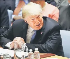  ?? — AFP photo ?? Trump chairs a UN Security Council meeting.