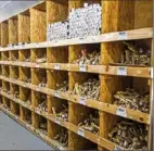  ?? Andrew Rush/Post-Gazette ?? Hundreds of fireworks sit on shelves in a storage facility at Pyrotecnic­o Fireworks Inc. in Union Township, Lawrence County.