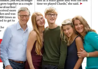  ??  ?? With their kids, (from left) Jennifer, Rory and Phoebe, who’ll each inherit $10 million from their parents.