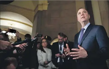  ?? Erik S. Lesser EPA/Shuttersto­ck ?? “THERE’S a lot of work we need to do to f lesh out the facts,” Intelligen­ce Committee chief Adam Schiff said.