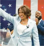  ?? JOE BURBANK/ORLANDO SENTINEL ?? Democratic candidate Val Demings at her primary night party in Orlando on Aug. 23.